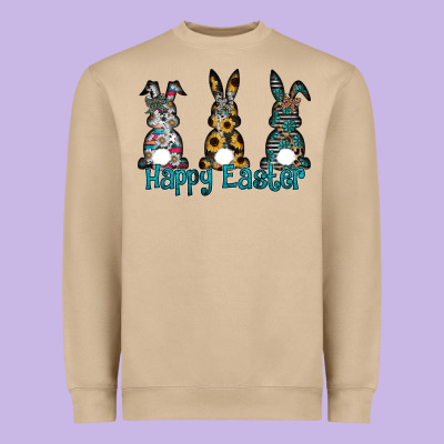 Happy Easter Heavyweight Sweatshirt Designed By Cowhidedigitalart