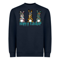 Navy Happy Easter Heavyweight Sweatshirt - CowhideDigitalArt