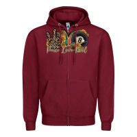Burgundy peace love pool Zipper Hoodie - RacoonDesign