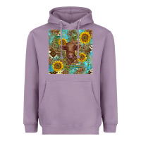 Lavender western highland cow Heavyweight Hoodie - BarkalooDesign