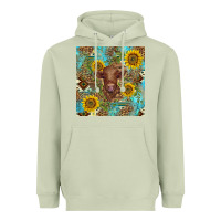 Matcha western highland cow Heavyweight Hoodie - BarkalooDesign