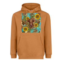 Meerkat western highland cow Heavyweight Hoodie - BarkalooDesign