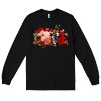 Black love with pig olivia Long Sleeve Tee - OliviaCreatesArt