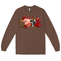 Chestnut love with pig olivia Long Sleeve Tee - OliviaCreatesArt