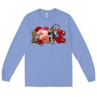 Colony Blue love with pig olivia Long Sleeve Tee - OliviaCreatesArt