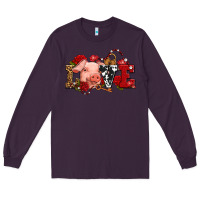 Plum love with pig olivia Long Sleeve Tee - OliviaCreatesArt