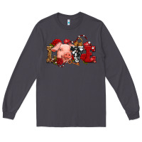 Smoke love with pig olivia Long Sleeve Tee - OliviaCreatesArt
