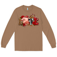 Toasted Coconut love with pig olivia Long Sleeve Tee - OliviaCreatesArt