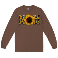 Chestnut Sunflower Leopard Mom Long Sleeve Tee - Jasminsmagicworld