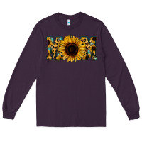 Plum Sunflower Leopard Mom Long Sleeve Tee - Jasminsmagicworld