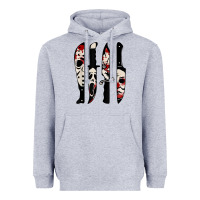 Heather Grey knives horror movie friday halloween horror ghost Heavyweight Hoodie - trangStudio