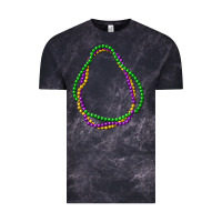 Cloud Black mardi gras beads Vintage Tee - CowGirlArtShop