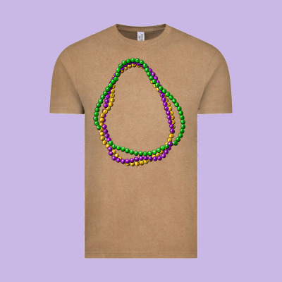 Mardi Gras Beads Vintage Tee Designed By Cowgirlartshop