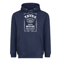 Navy Mens Vintage Zayde Hebrew Yiddish Grandfather Heavyweight Hoodie - trangStudio