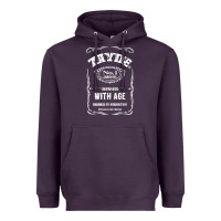 Plum Mens Vintage Zayde Hebrew Yiddish Grandfather Heavyweight Hoodie - trangStudio