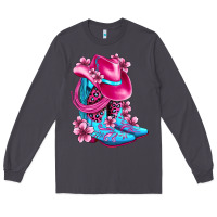 Smoke valentine cowboy boots and hat olivia Long Sleeve Tee - OliviaCreatesArt