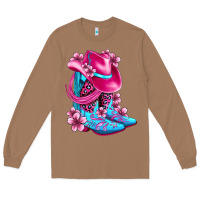 Toasted Coconut valentine cowboy boots and hat olivia Long Sleeve Tee - OliviaCreatesArt