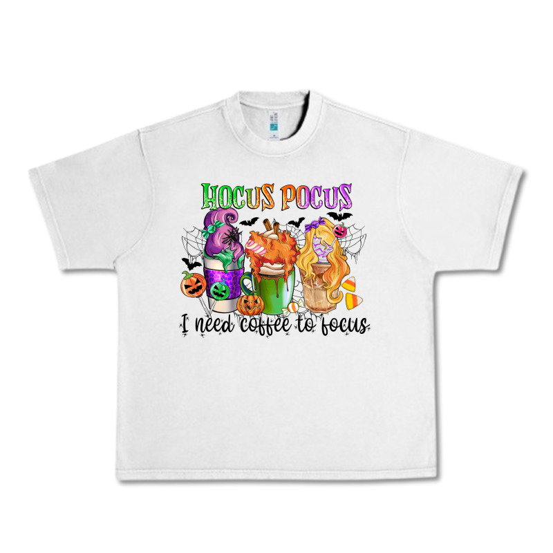 Hocus Pocus I Need Coffee To Focus Urban Heavy Tee by CowGirlArtShop | Teevron