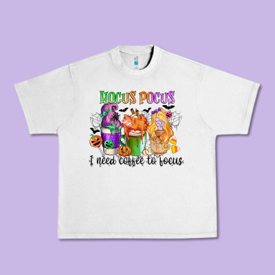 Hocus Pocus I Need Coffee To Focus Urban Heavy Tee Designed By Cowgirlartshop