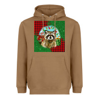 Toasted Coconut christmas raccoon Heavyweight Hoodie - BarkalooDesign