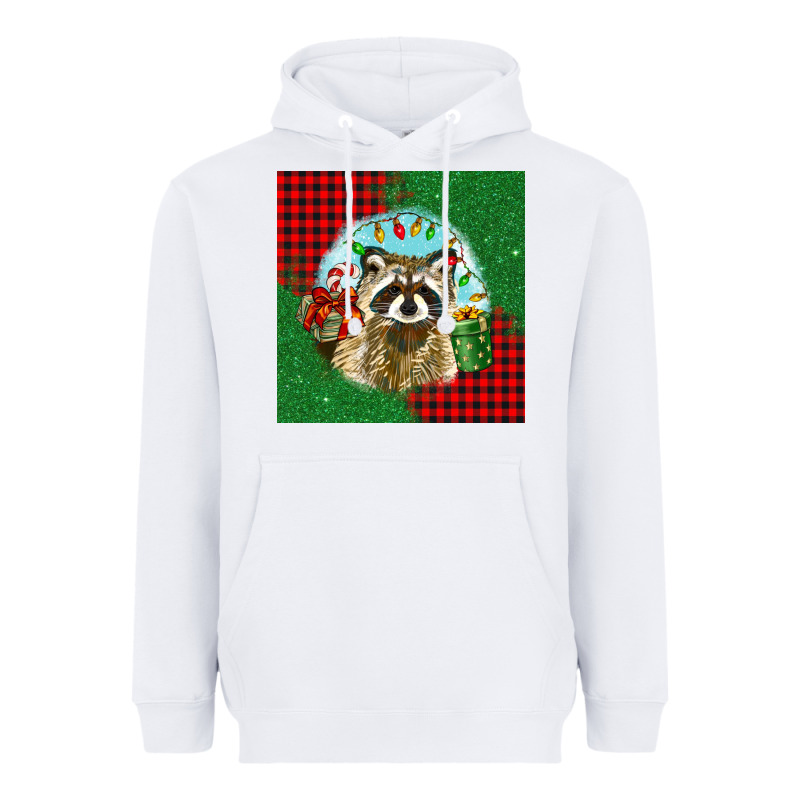 Christmas Raccoon Heavyweight Hoodie by BarkalooDesign | Teevron