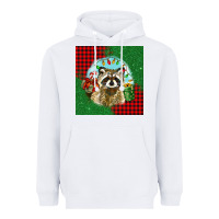 White christmas raccoon Heavyweight Hoodie - BarkalooDesign