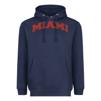 Navy Miami Ohio Classic Athletic Sports Distressed Heavyweight Hoodie - trangStudio