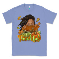 Colony Blue Thankful Fall with black girl Classic Tee - NancyCooperArtShop