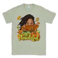 Matcha Thankful Fall with black girl Classic Tee - NancyCooperArtShop