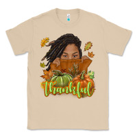 Mushroom Thankful Fall with black girl Classic Tee - NancyCooperArtShop