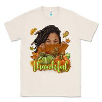 Natural Thankful Fall with black girl Classic Tee - NancyCooperArtShop