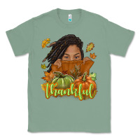 Sage Thankful Fall with black girl Classic Tee - NancyCooperArtShop