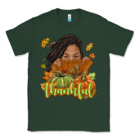 Sports Green Thankful Fall with black girl Classic Tee - NancyCooperArtShop