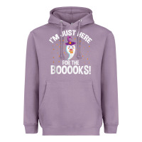 Lavender teacher halloween bookworm just here for the boooks ghost tank top Heavyweight Hoodie - trangStudio