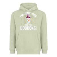 Matcha teacher halloween bookworm just here for the boooks ghost tank top Heavyweight Hoodie - trangStudio