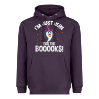 Teacher Halloween Bookworm Just Here For The Boooks Ghost Tank Top Heavyweight Hoodie | Teevron