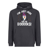 Smoke teacher halloween bookworm just here for the boooks ghost tank top Heavyweight Hoodie - trangStudio