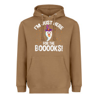 Toasted Coconut teacher halloween bookworm just here for the boooks ghost tank top Heavyweight Hoodie - trangStudio