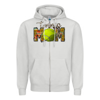 Dove Grey tennis mom Zipper Hoodie - RacoonDesign