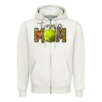 Oatmeal Heather tennis mom Zipper Hoodie - RacoonDesign