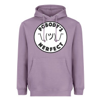 Lavender Pobody's Nerfect Retro Classic Funny Nobody's Perfect Heavyweight Hoodie - trangStudio