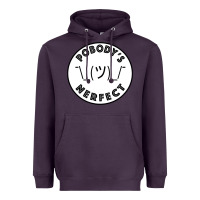 Plum Pobody's Nerfect Retro Classic Funny Nobody's Perfect Heavyweight Hoodie - trangStudio