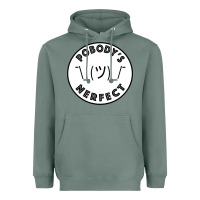Sage Pobody's Nerfect Retro Classic Funny Nobody's Perfect Heavyweight Hoodie - trangStudio