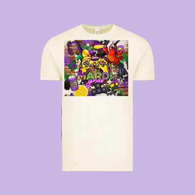 Mardi Gras Gamer Vintage Tee Designed By Cowgirlartshop