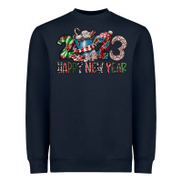 Navy 2023 Happy New Year Heavyweight Sweatshirt - CowhideDigitalArt