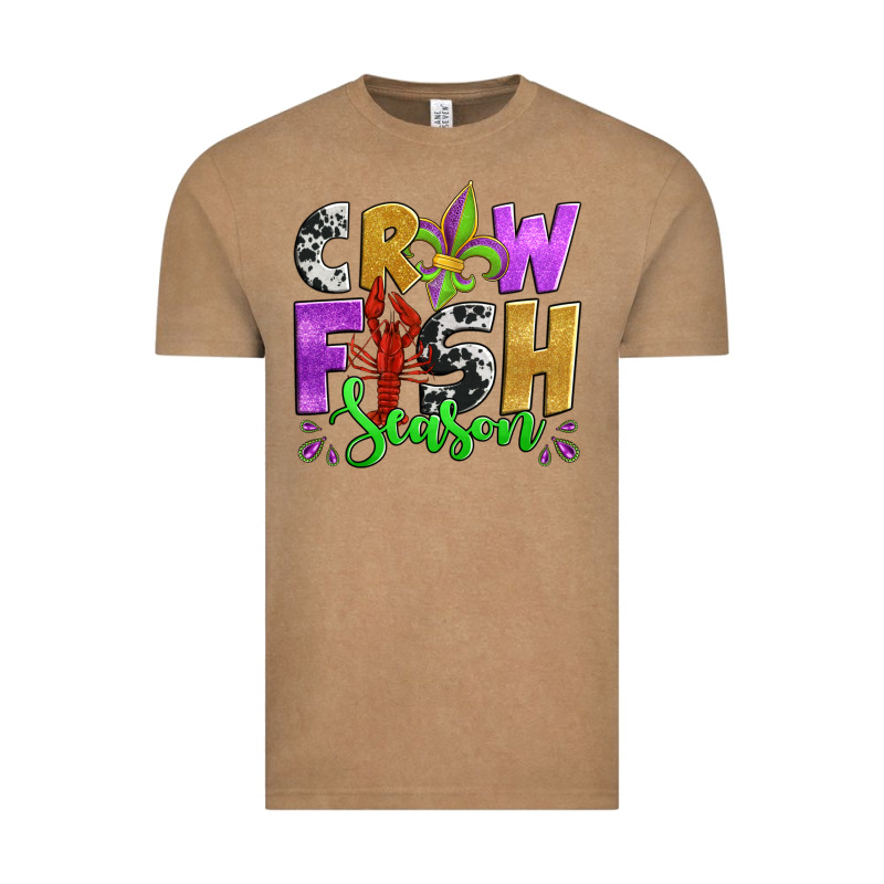Crawfish Season Mardi Gras Carnival Fleur De Lis Vintage Tee by Jasminsmagicworld | Teevron
