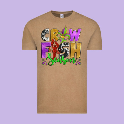 Crawfish Season Mardi Gras Carnival Fleur De Lis Vintage Tee Designed By Jasminsmagicworld