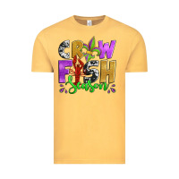 Vintage Mustard crawfish season mardi gras carnival fleur de lis Vintage Tee - Jasminsmagicworld