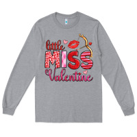 Heather Grey little miss valentine Long Sleeve Tee - OliviaCreatesArt