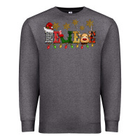 Charcoal Heather christmas believe Premium Sweatshirt - BarkalooDesign